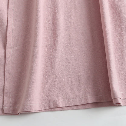 Luo Ying 落英 Falling Petals Song & Ming Pure Cotton Jiaoling Changshan Long Top