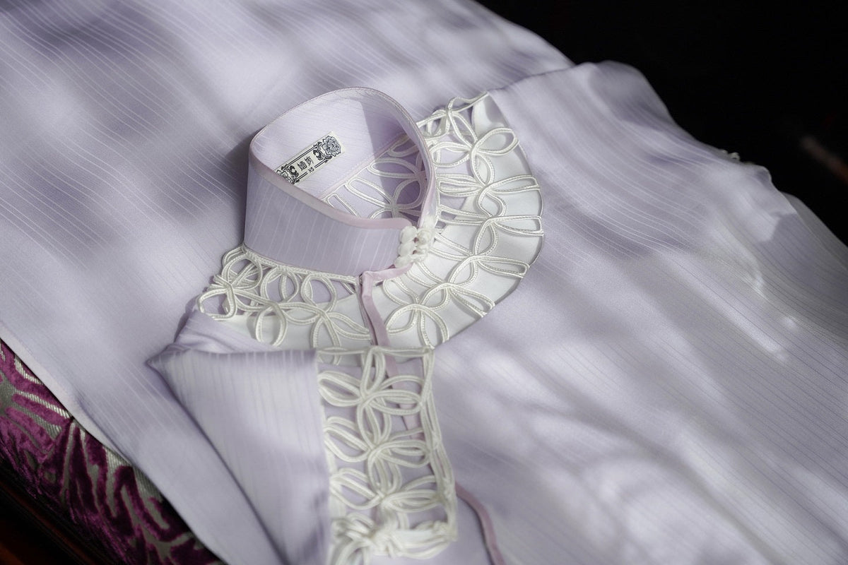 Yu Linglong 玉玲珑 1930s Lace Floral Eyelet Qipao & Short Blazer Set