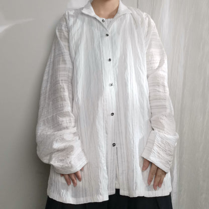 Old Wine 古酒 Modernized Ming Dynasty Men's Liling Duijin Shan Daily Standing Collar Top