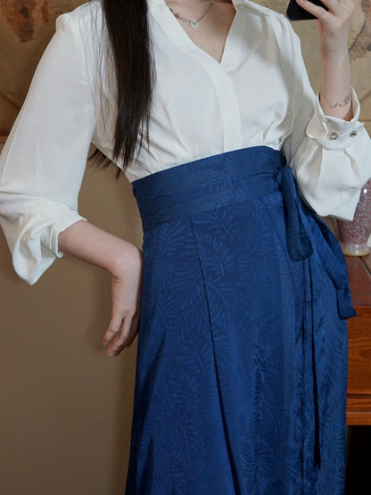 Yunhai Lou 云海楼 Cloudy Sea Tower Weijin Tang Jacquard Yuanling Shan & 10 Panel Poqun Skirt