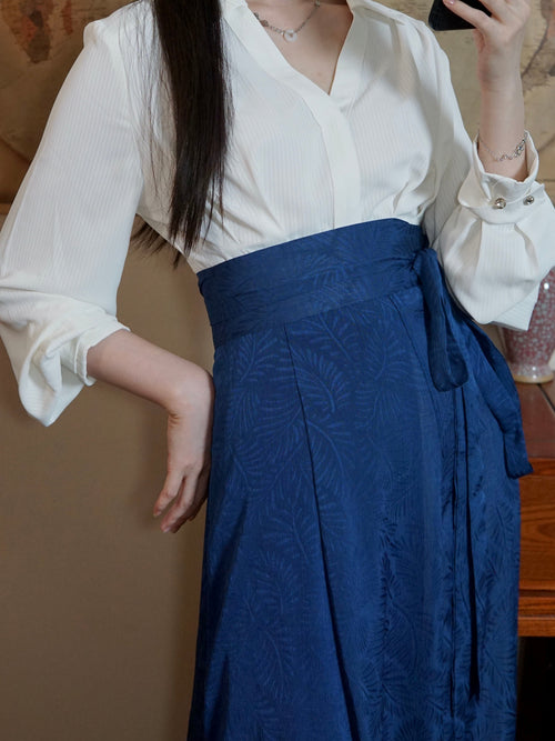 Yunhai Lou 云海楼 Cloudy Sea Tower Weijin Tang Jacquard Yuanling Shan & 10 Panel Poqun Skirt