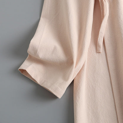 Luo Ying 落英 Falling Petals Song & Ming Pure Cotton Jiaoling Changshan Long Top