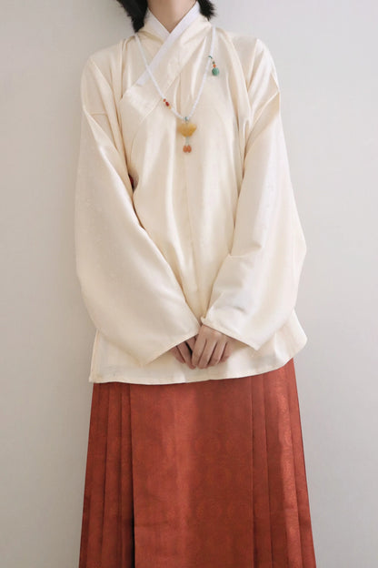 Pipa 琵琶 Lute Sleeve Middle Ming Dynasty Cross Collar Shirt