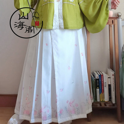 Lei Si 蕾丝 Lacy Bunny Ming Dynasty Plus Size Liling Pipa Sleeve Mamian Aoqun Set