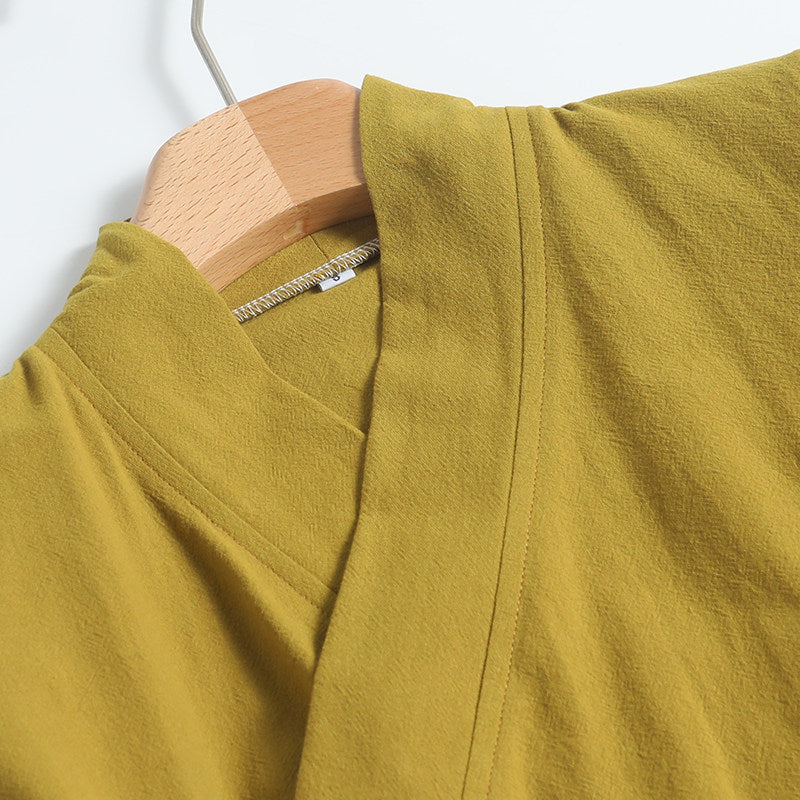 Luo Ying 落英 Falling Petals Song & Ming Pure Cotton Jiaoling Changshan Long Top
