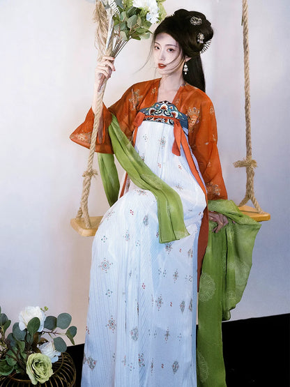 Cehai 策海 Tang Dynasty Embroidered Hezi Restoration Qixiong Ruqun Set