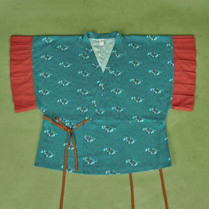Yunyou 云游 Wandering Clouds Eastern Han Restoration Ruffled Hem Jacquard Yaolan Ru Top & Poqun Skirt Set