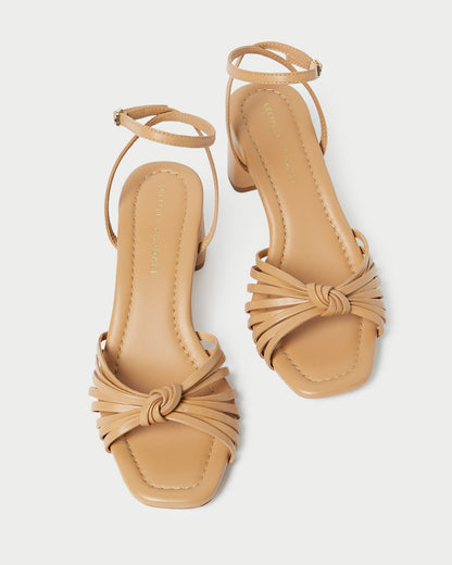 Olivia Dune Knot Mid-Heel Sandal