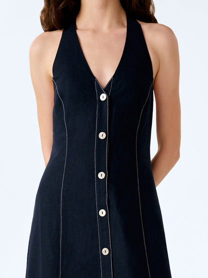 Octavia Dress in Navy