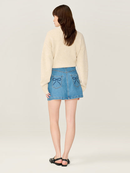 Ottie Bow Skirt in Midwash