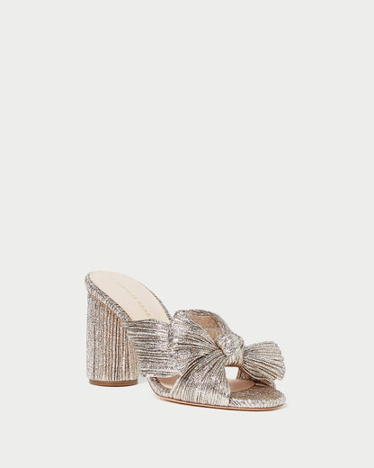 Penny Pleated Bow Heel