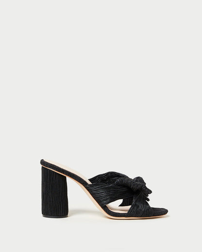 Penny Black Pleated Bow Heel