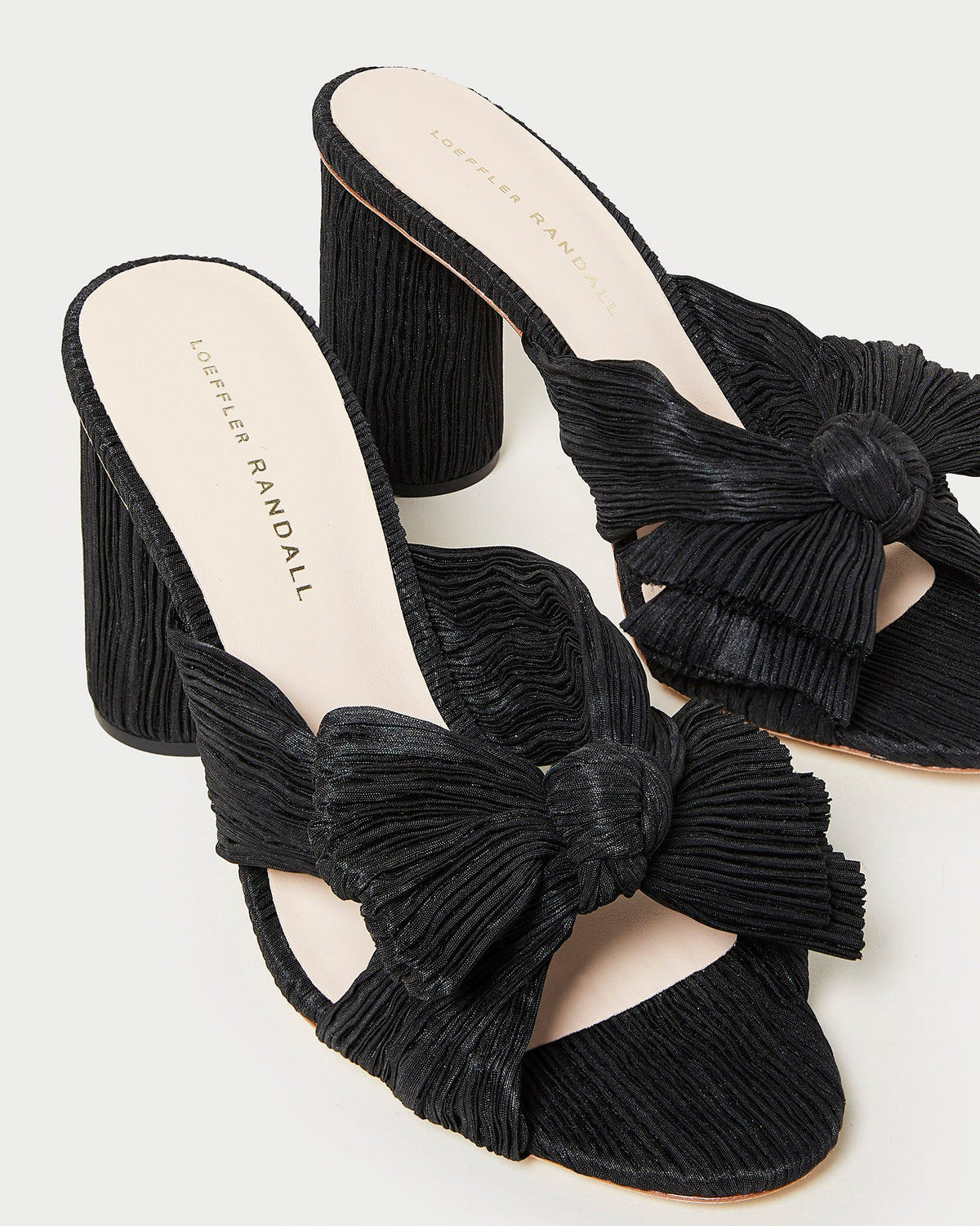 Penny Black Pleated Bow Heel