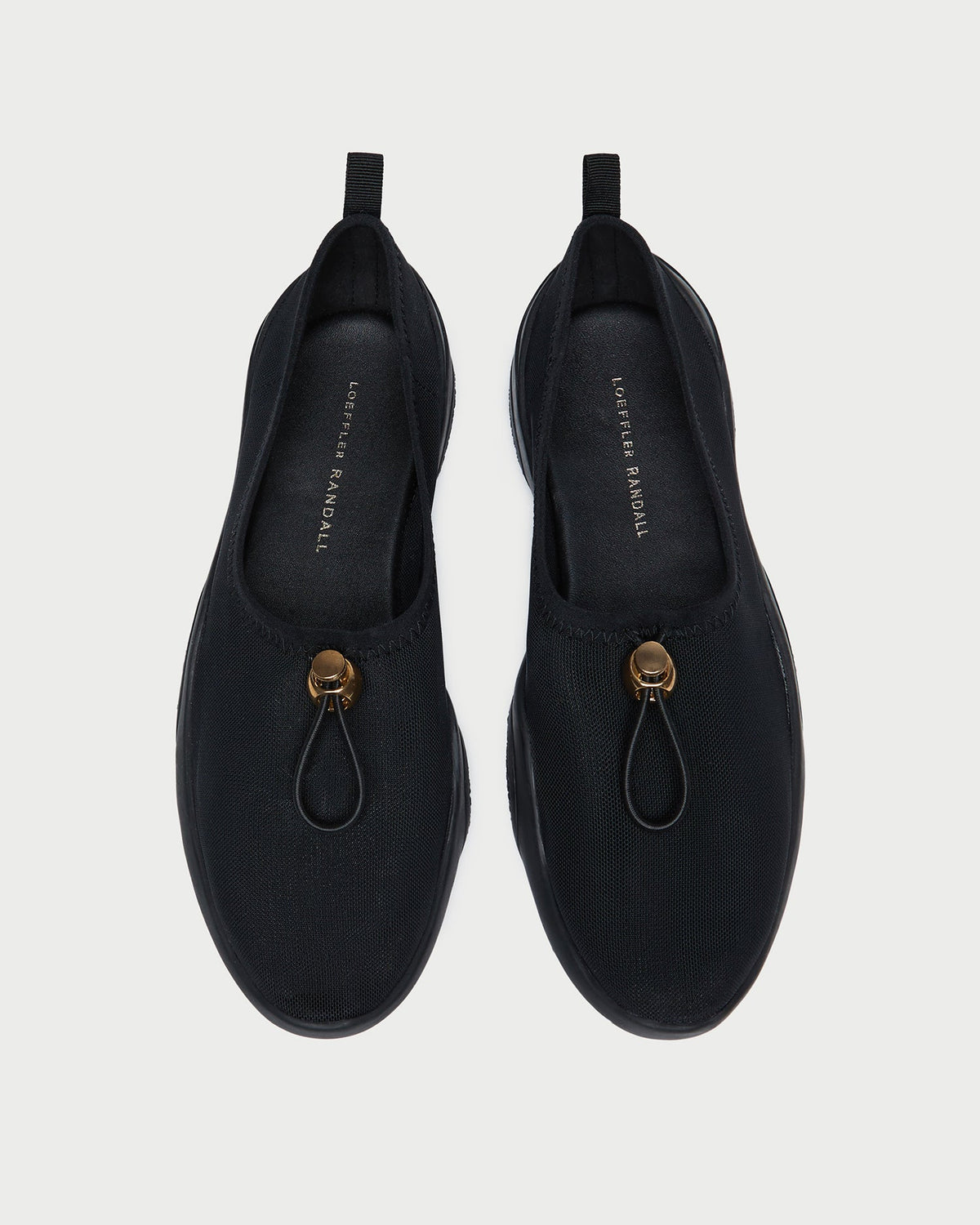 Raina Black Mesh Flat
