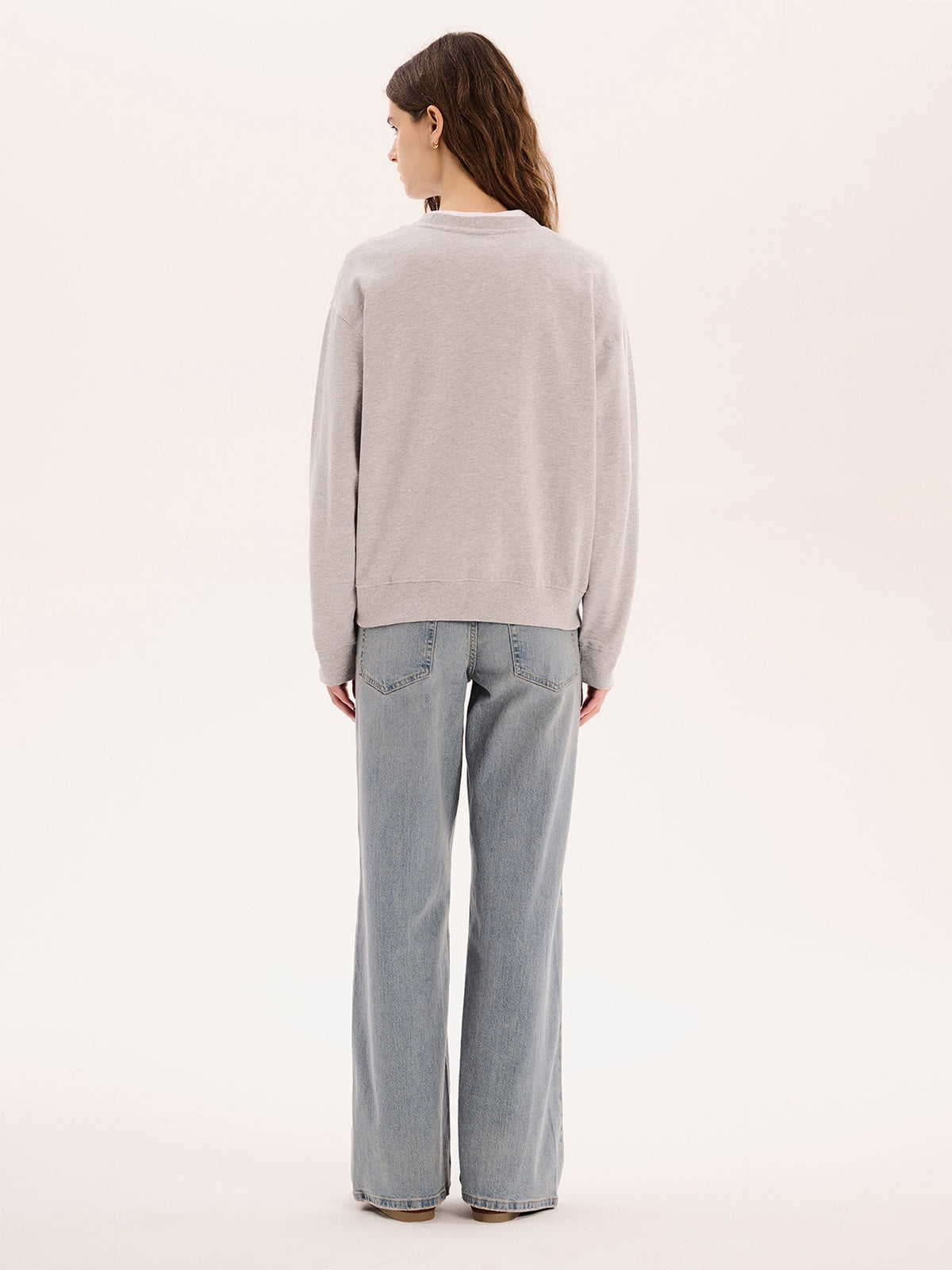 Raspberry Sweatshirt in Grey Marl