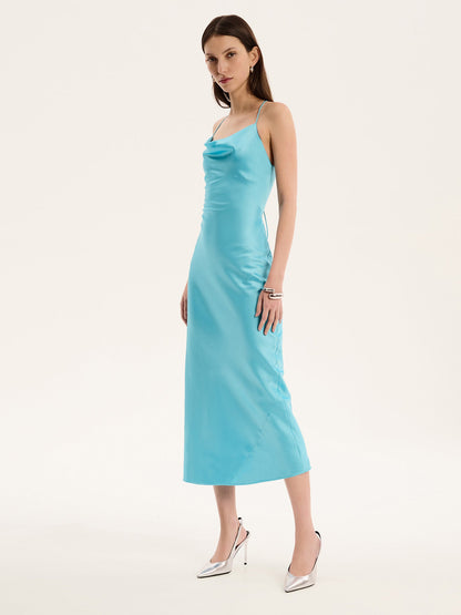 Riviera Midi Dress in Turquoise