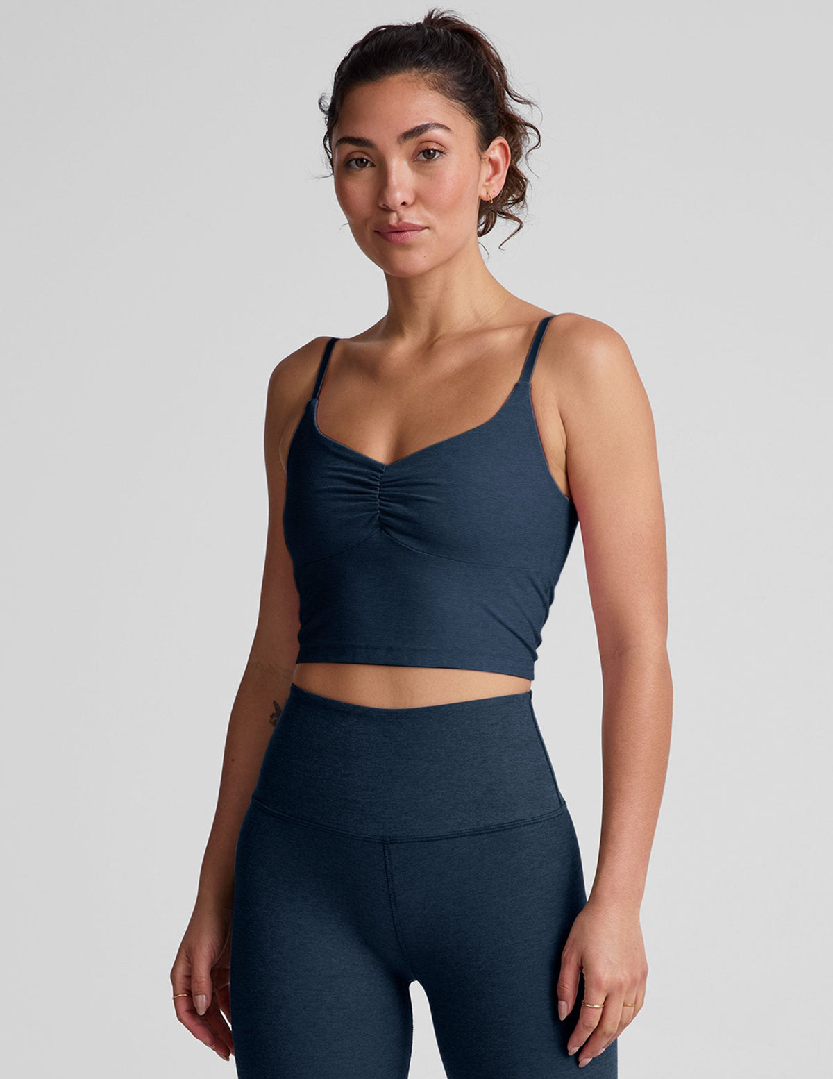 Spacedye™ Raise The Barre Shirred Cropped Tank
