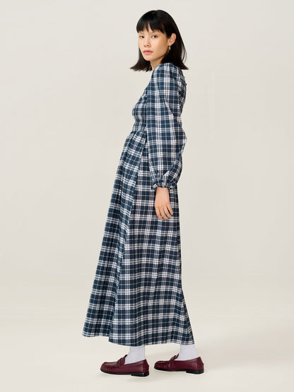 Saint Dress in Navy Check