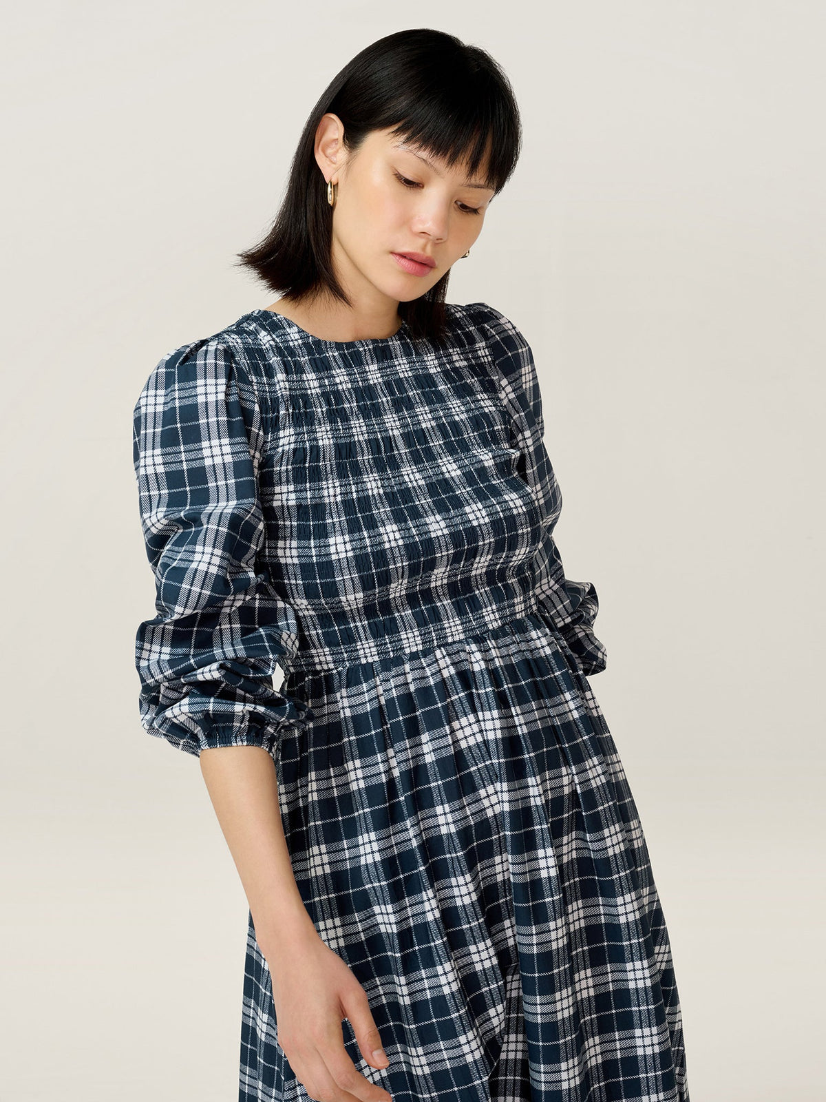 Saint Dress in Navy Check