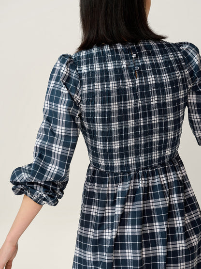 Saint Dress in Navy Check