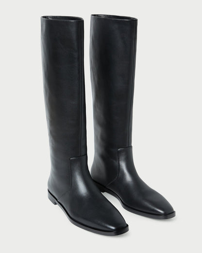 Tilly Black Leather Tall Boot