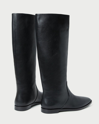 Tilly Black Leather Tall Boot