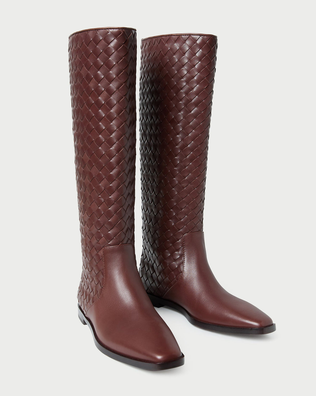 Tilly Espresso Woven Leather Boot