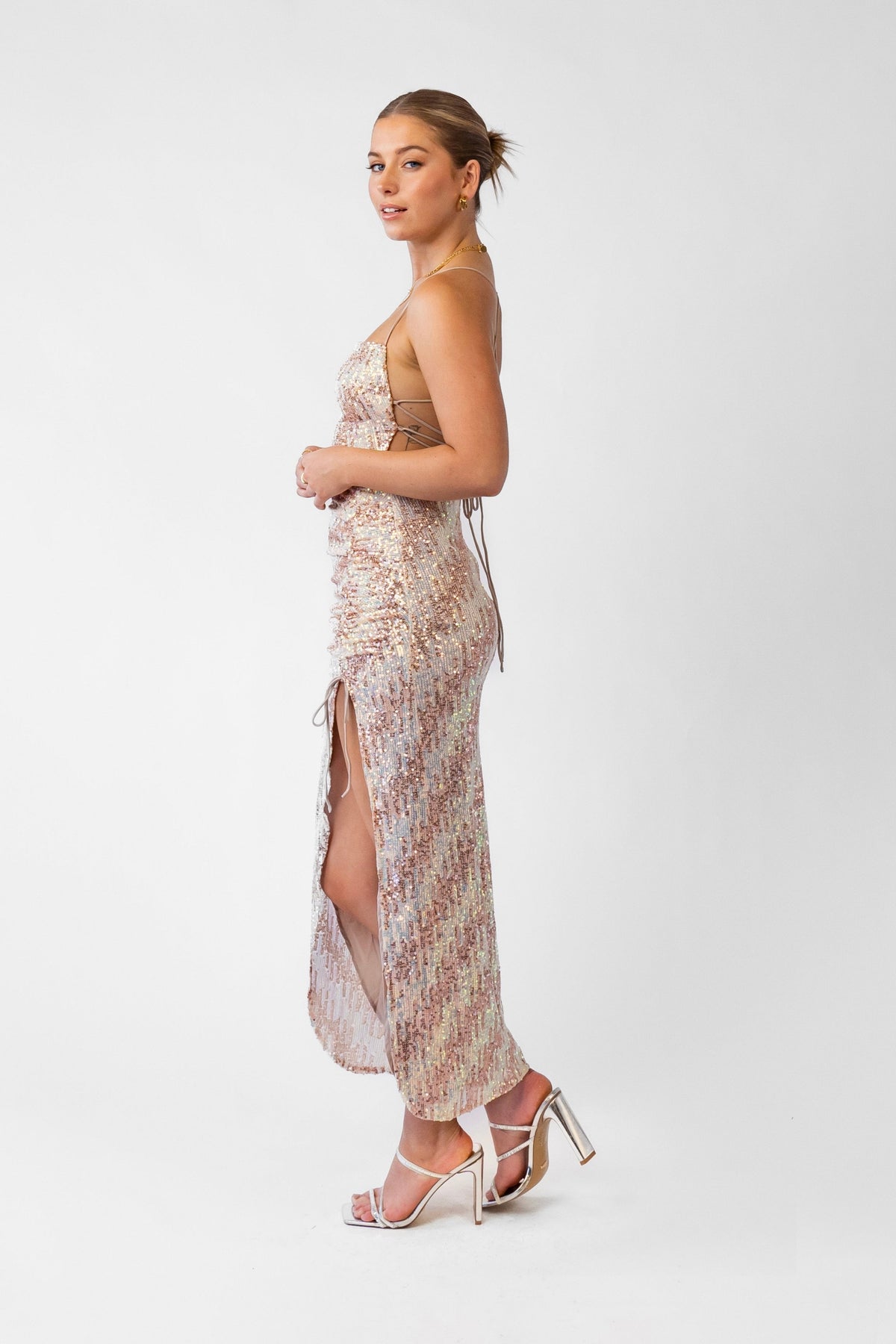 Tina Sequin Midi Party Dress
