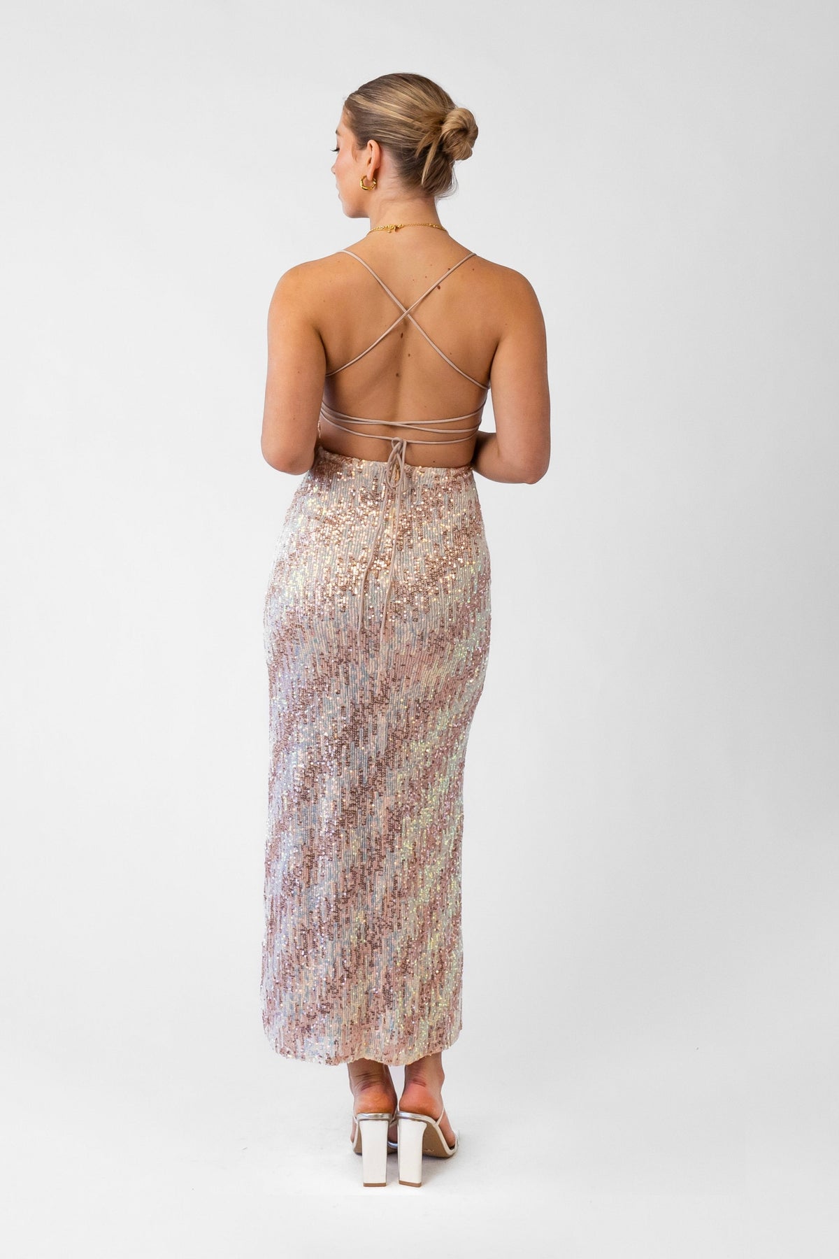 Tina Sequin Midi Party Dress
