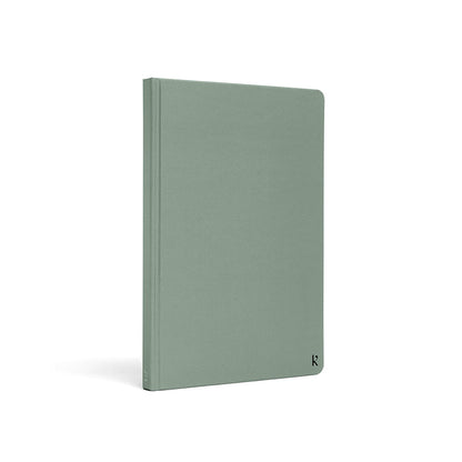 Karst A5 Stone Paper Notebook with eucalyptus green hard cover, eco-friendly waterproof notebook for journaling, note-taking, planning, and everyday productivity.