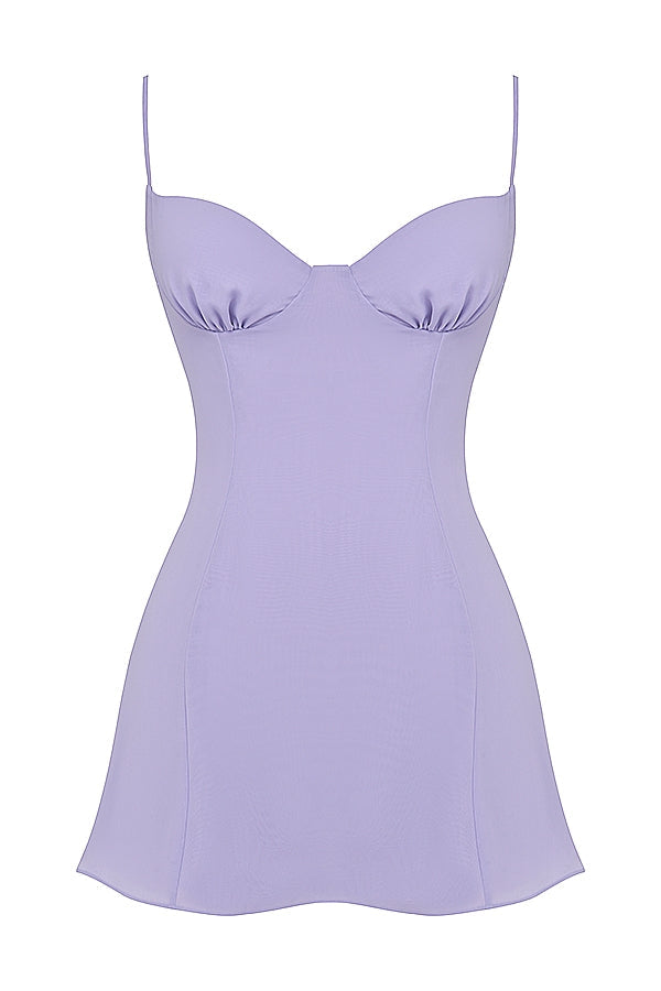 lavender mini dress