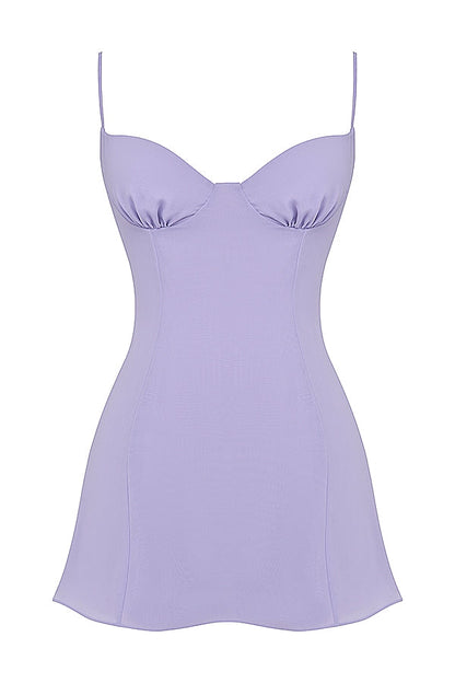 lavender mini dress