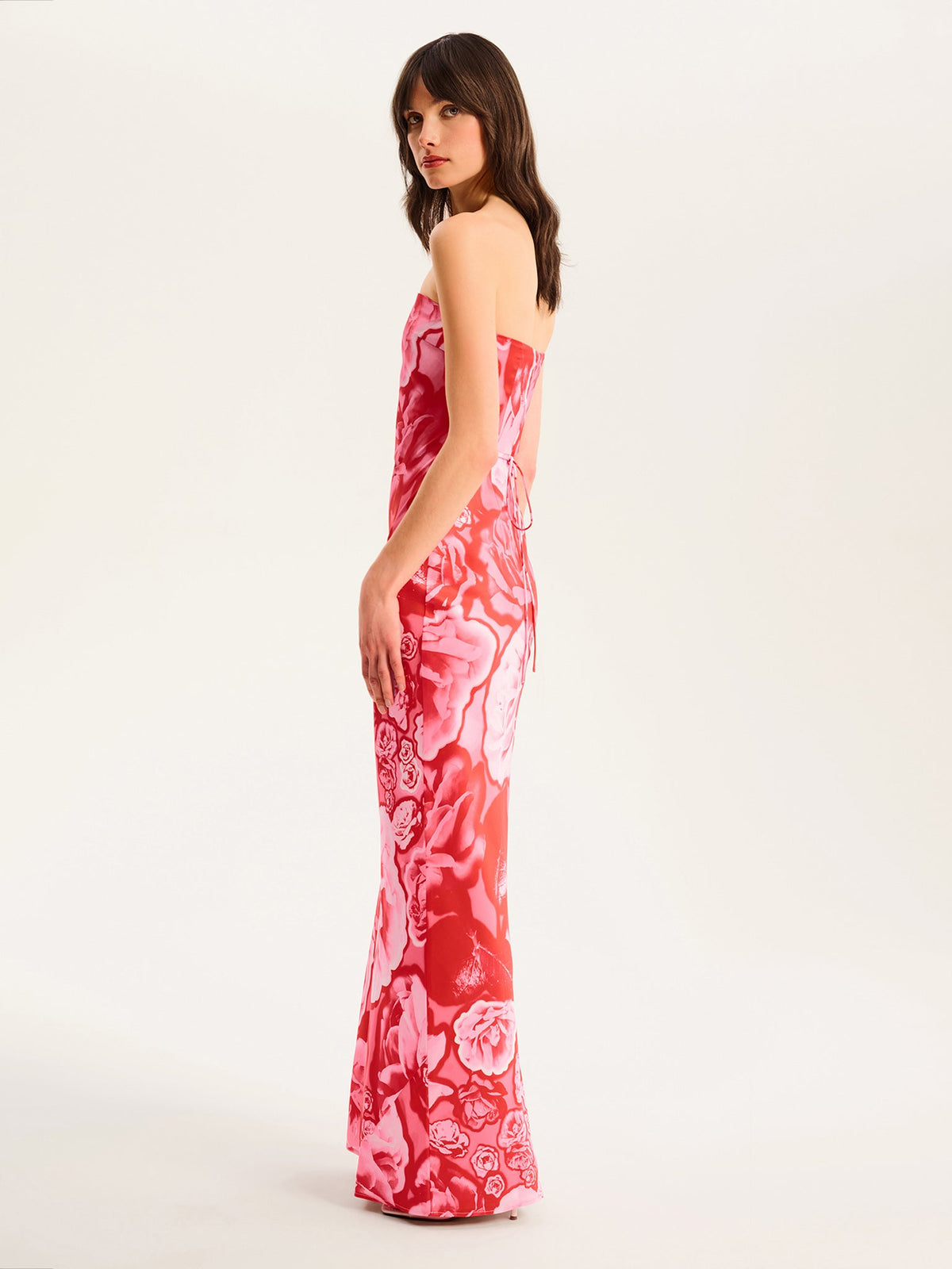 Amdra Maxi Dress in Red Floral