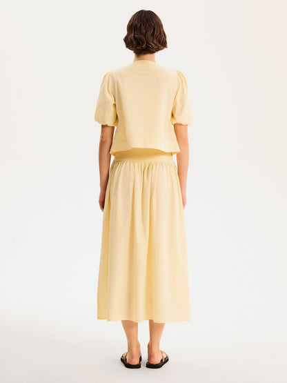 Apollo Blouse in Butter Yellow