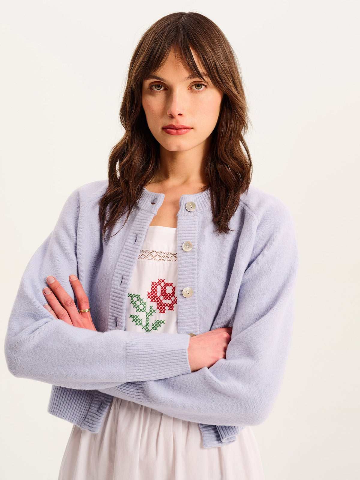 August Cardigan in Light Blue