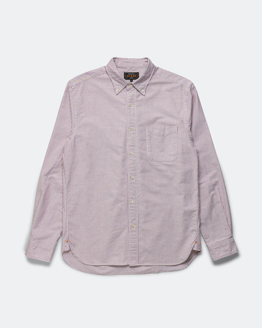 B.D. Oxford Candy Stripe Shirt - Wine