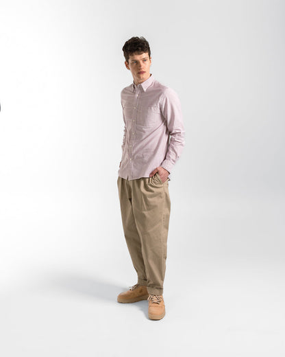 B.D. Oxford Candy Stripe Shirt - Wine
