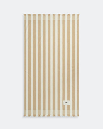 Beach Towel Stripes - Almond Stripes