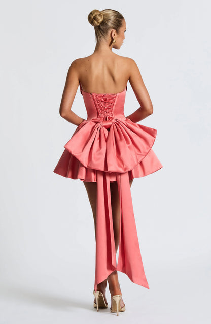 Trinity Mini Dress - Coral Pink