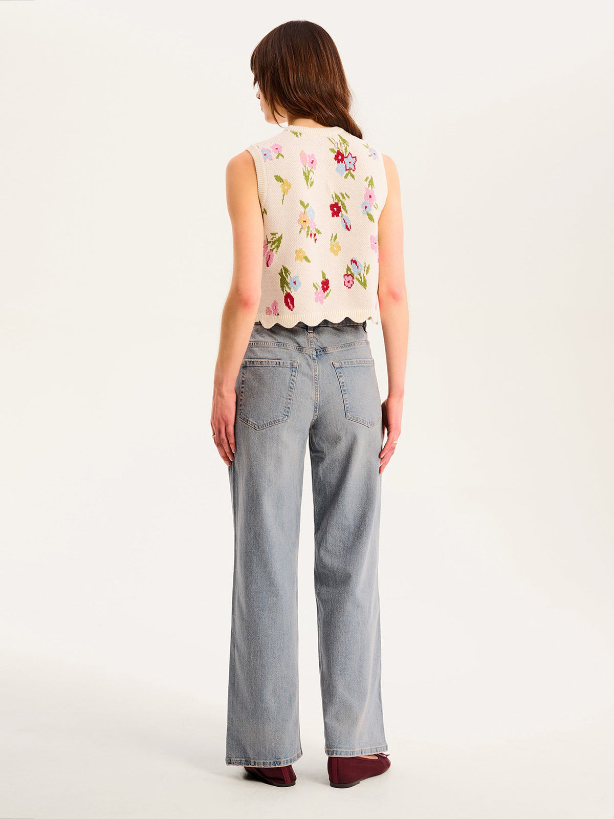 Bibi Floral Knitted Vest