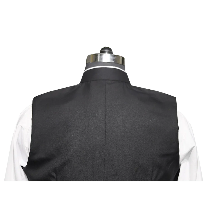 Black Clergy Vest with Trims