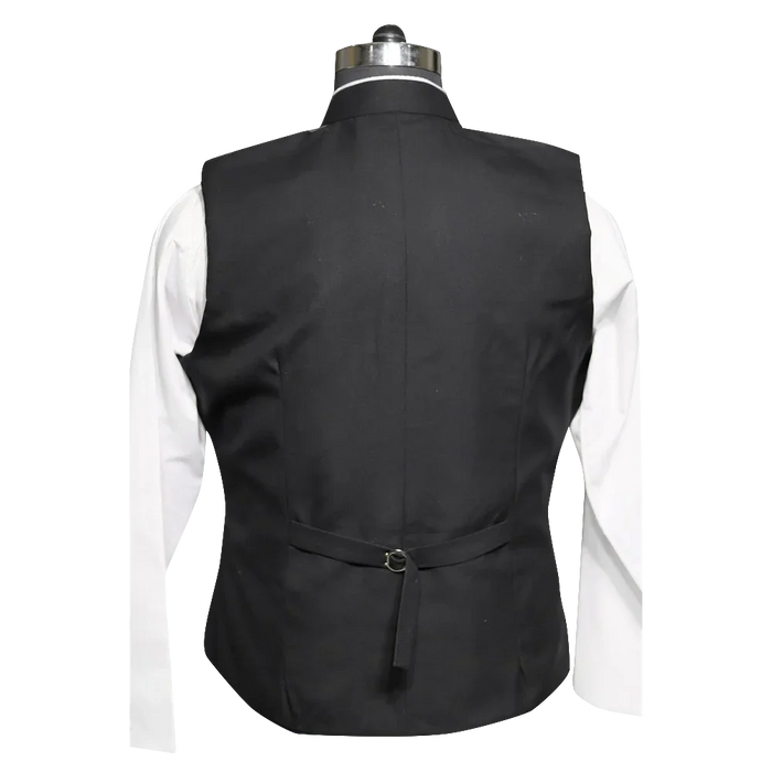 Black Clergy Vest with Trims