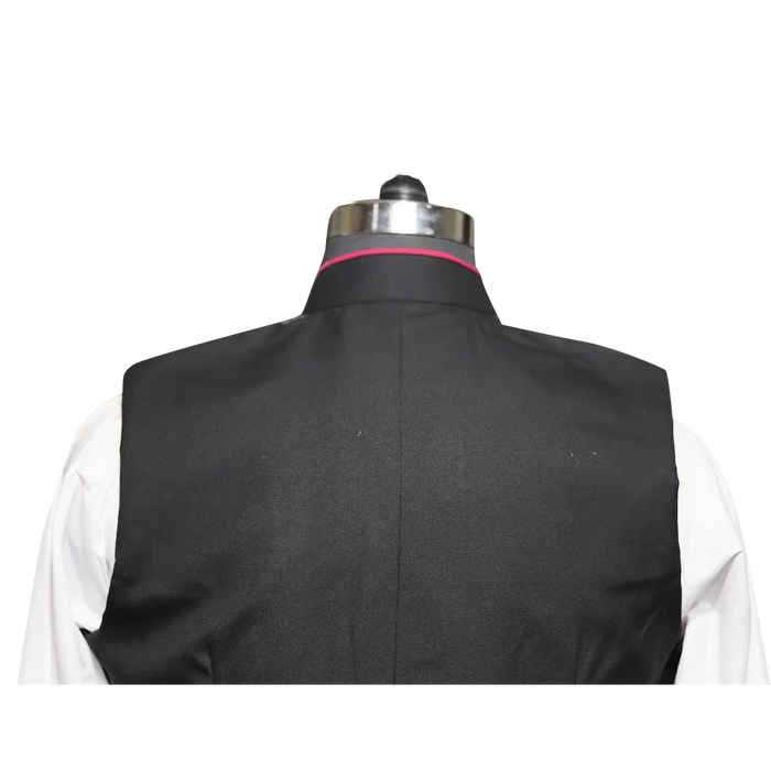 Black Clergy Vest with Trims