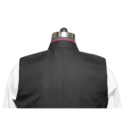 Black Clergy Vest with Trims