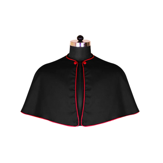 Black Shoulder Cape with Trims