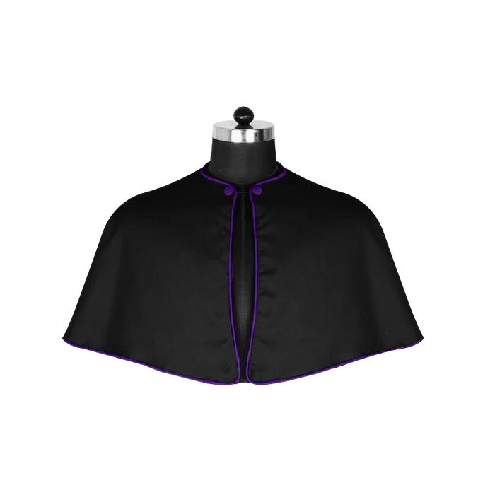 Black Shoulder Cape with Trims