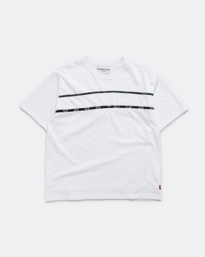 Border Patchwork T-Shirt - White