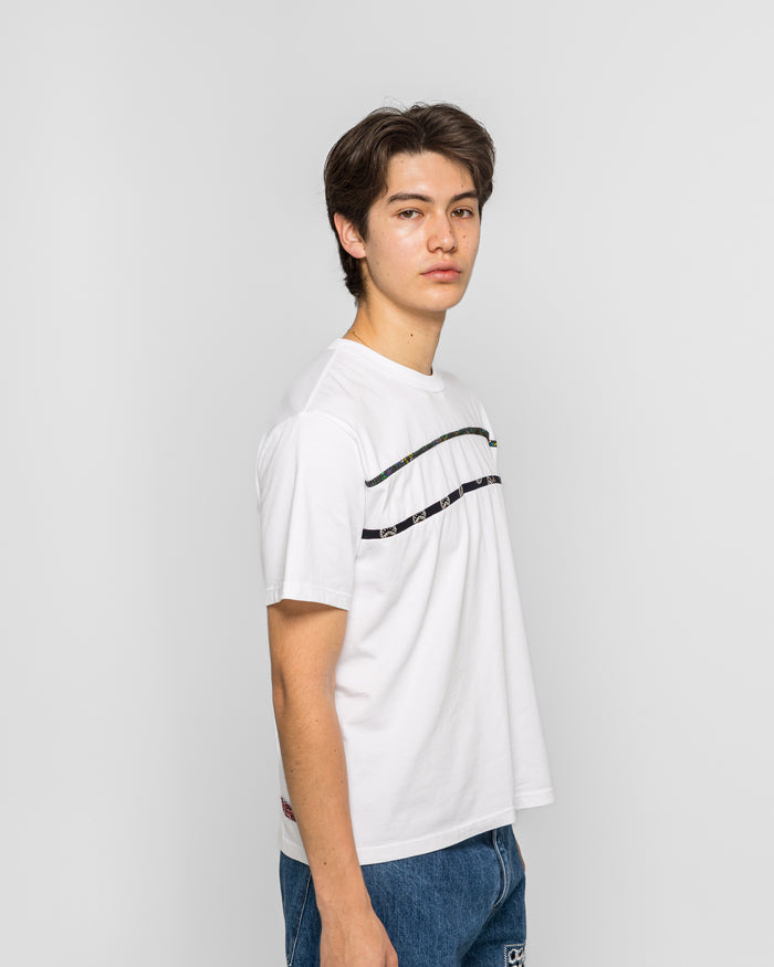 Border Patchwork T-Shirt - White