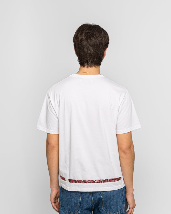 Border Patchwork T-Shirt - White