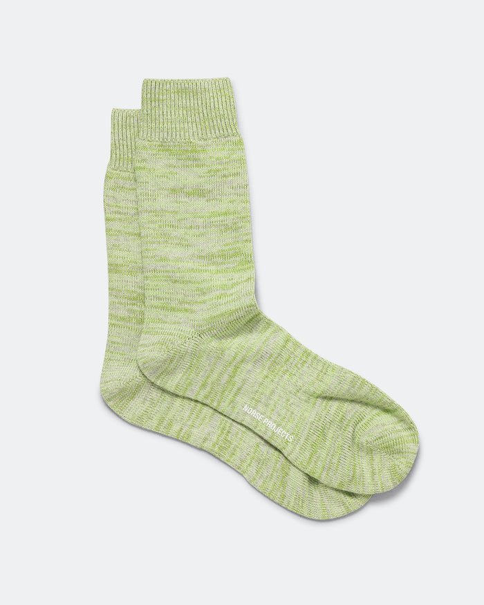 Bykle Heavy Cotton Twist Sock - Basil